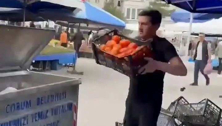 Domatesleri Çöpe Dökerek Rekor Ceza Alan Pazarcı Olayı!